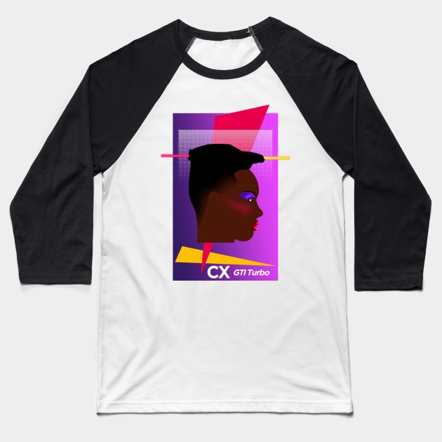 CX GTI Turbo featuring Grace Jones Baseball T-Shirt by Base Trim